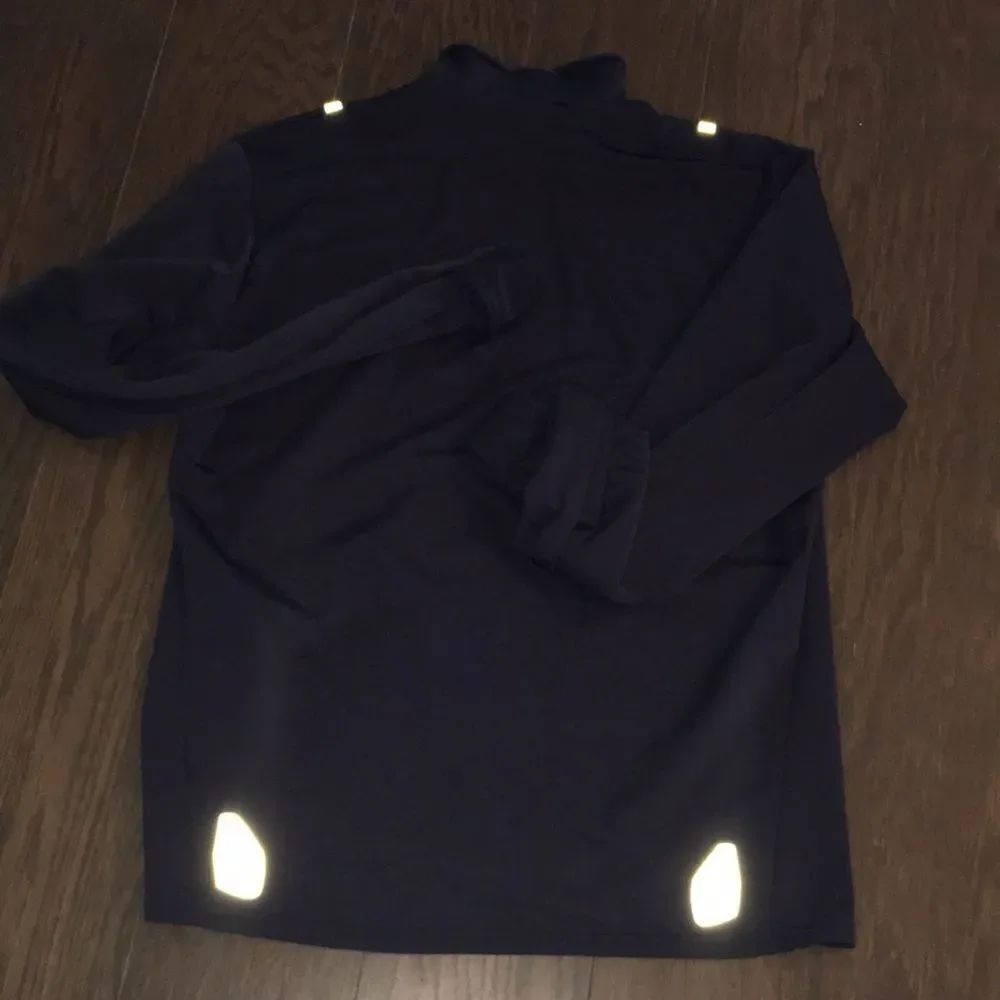 Blue thick Nike Reflective Running turtle neck dri fit shirt sweatshirt XL - Picture 5 of 5
